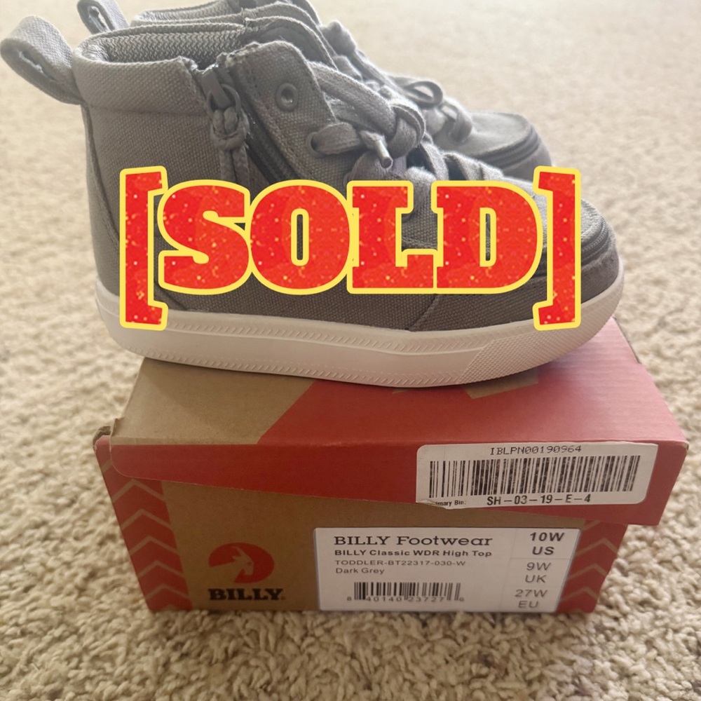 [SOLD] Billy Footwear Classic High Tops size US Toddler 10